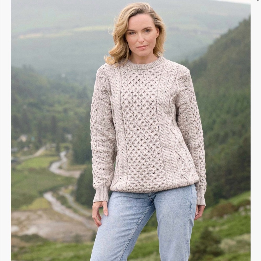Aran Crafts Unisex preppy Cable Knit Sweater-XL-NWOT‎ - Picture 2 of 6